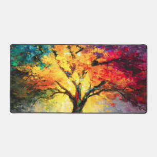 Abstract Spiritual Nature Tree of Life Desk Mat