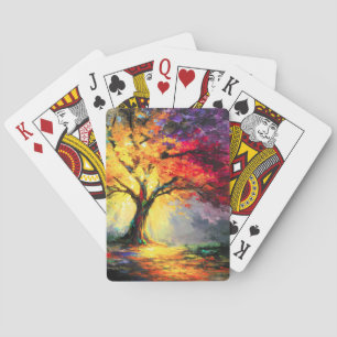 Abstract Spiritual Nature Tree of Life Playing Cards