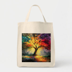 Abstract Spiritual Nature Tree of Life Tote Bag