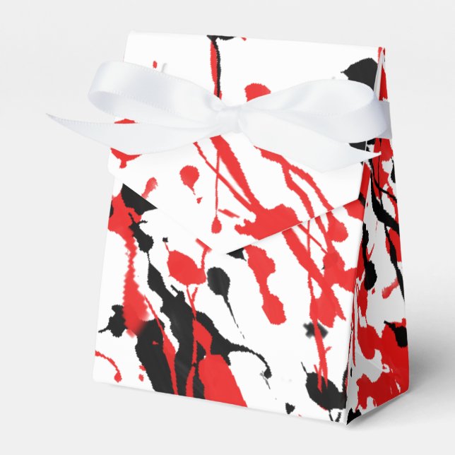 Abstract Splash and Drip Favor Box (Front Side)