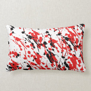 Abstract Splash and Drip Lumbar Pillow