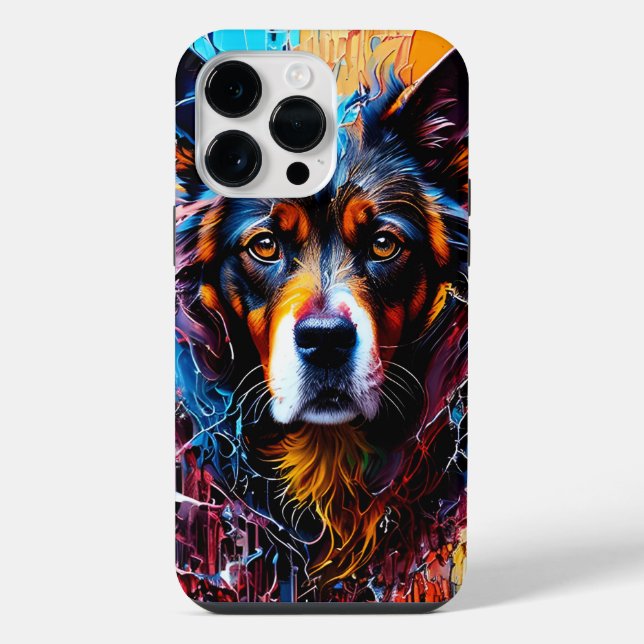 Abstract splash colour dog  iPhone case (Back)