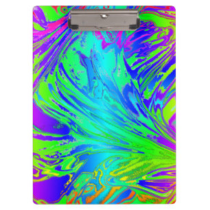 Abstract Splashing Rainbow Liquid Clipboard