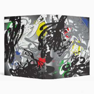 Abstract Splatter Black Binder
