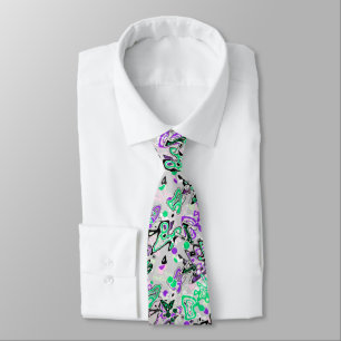 Abstract splatter brush modern stylishly fashionab tie