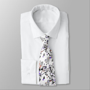 Abstract splatter brush modern stylishly fashionab tie