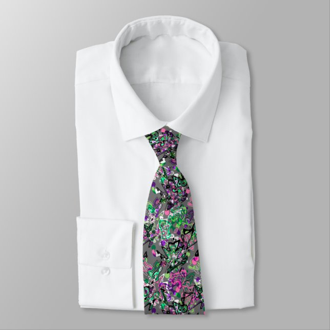 Abstract splatter brush modern stylishly fashionab tie (Tied)