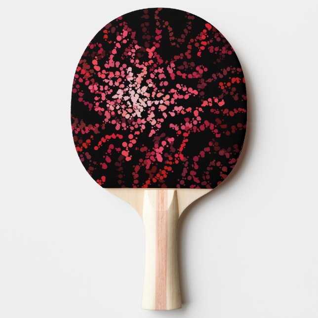 Abstract Splatter Dots Of Pinks And Reds Pattern Ping Pong Paddle (Front)