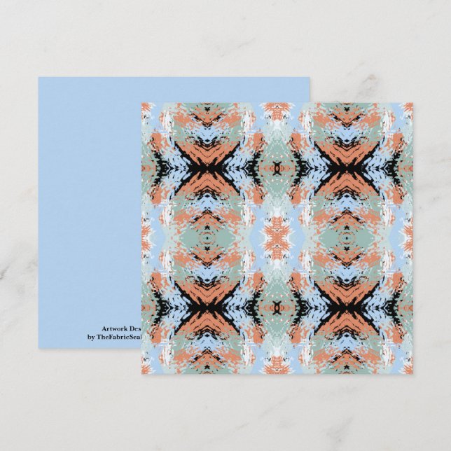 Abstract Split Ends Pattern And Soft Pastels Card (Front/Back)