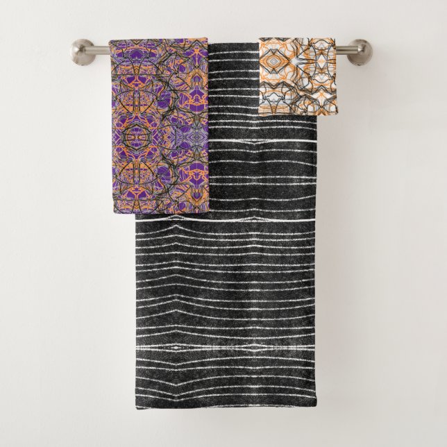 Abstract spooky season towel set  (Insitu)