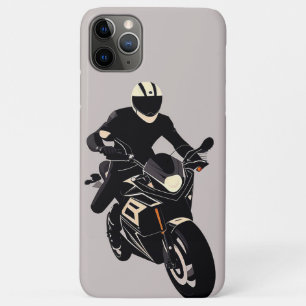 🏍️ Abstract Sport Motorcycle Rider in Minimal  iPhone 11 Pro Max Case