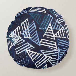 Abstract sport seamless pattern. Creative sport vi Round Pillow