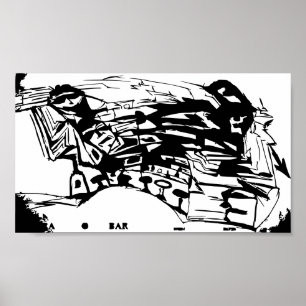 ABSTRACT SPORTS BAR POSTER