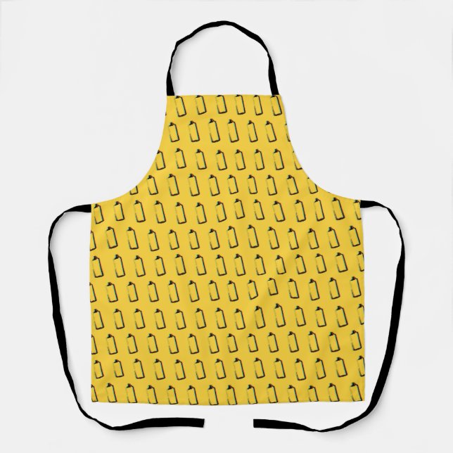 Abstract Spray Paint Can Pattern Apron (Front)