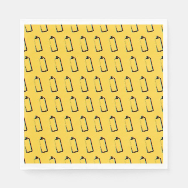 Abstract Spray Paint Can Pattern Napkin (Front)
