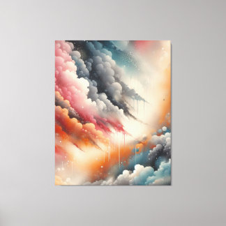 Abstract Spray Paint Canvas Print