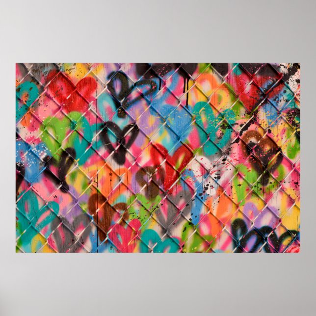 Abstract Spray Paint Texture Backgroundart,street, Poster (Front)