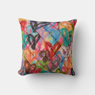Abstract Spray Paint Texture Backgroundart,street, Throw Pillow