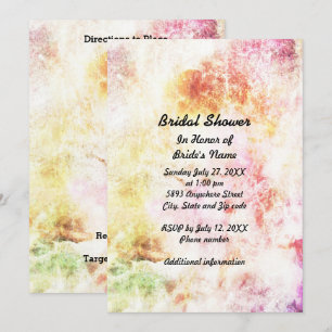 Abstract Spring Colours Bridal Shower Invitation