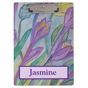 Abstract Spring Crocus Clipboard