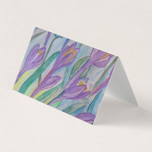 Abstract Spring Crocus Folded Card