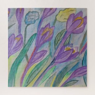 Abstract Spring Crocus Jigsaw Puzzle