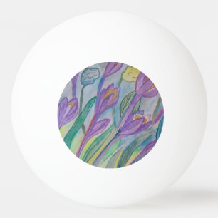 Abstract Spring Crocus Ping Pong Ball