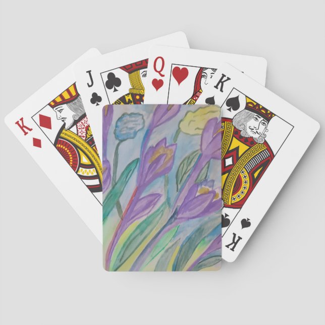 Abstract Spring Crocus Playing Cards (Back)