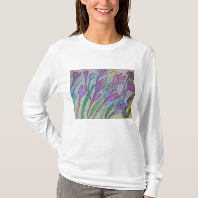 Abstract Spring Crocus T-Shirt (Front)