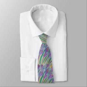 Abstract Spring Crocus Tie