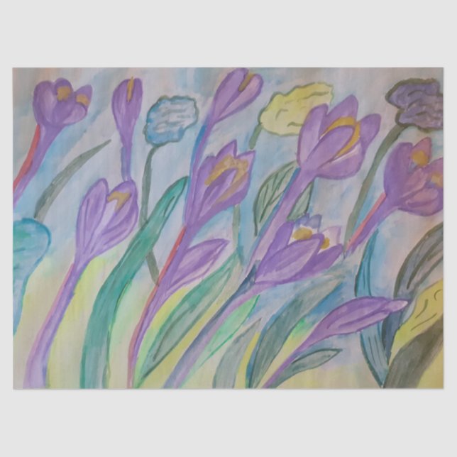 Abstract Spring Crocus Tissue Paper (Front)