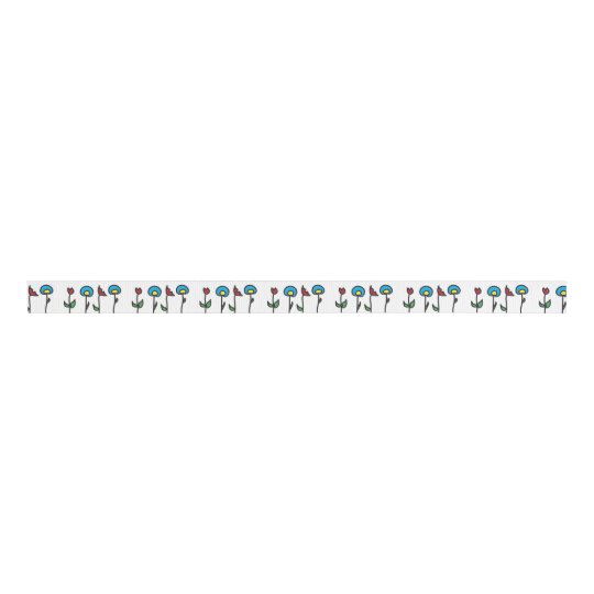 Abstract Spring Flowers 1.5 inch Grosgrain Ribbon