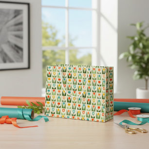 Abstract Spring Flowers Large Gift Bag