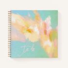 Abstract Spring Painting Aqua and Pink Notebook