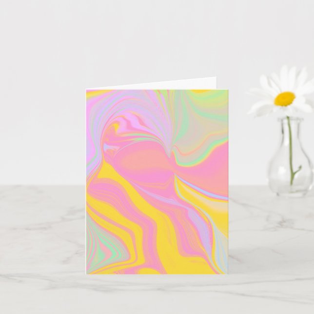 Abstract Spring Sunrise Card (Small Plant)