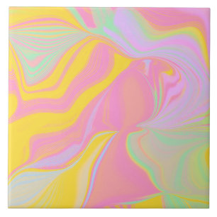 Abstract Spring Sunrise Tile