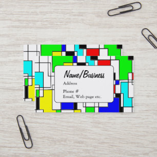 Abstract Square Art Pattern Artist Business Card