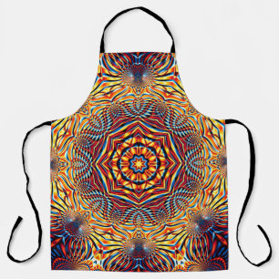 Abstract square background. Symmetric round decora Apron