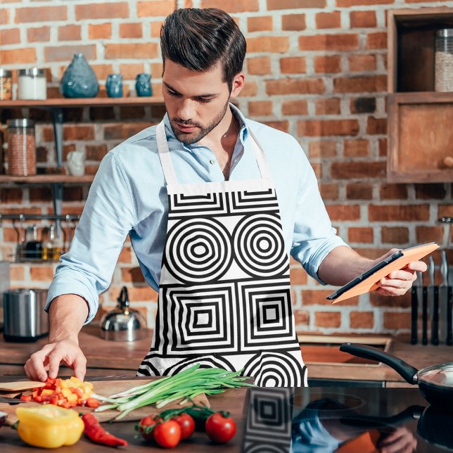 Abstract Square Circles Apron (Creator Uploaded)