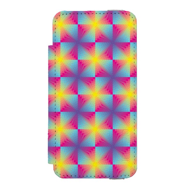 Abstract square vector mosaic incipio iPhone wallet case (Folio Front)