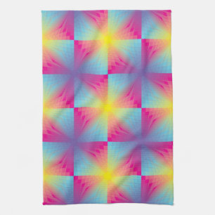 Abstract square vector mosaic kitchen towel