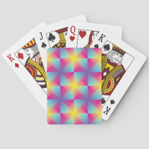 Abstract square vector mosaic playing cards