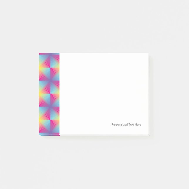 Abstract square vector mosaic post-it notes (Front)
