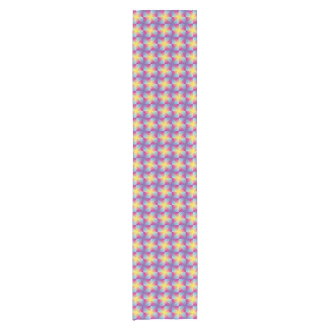 Abstract square vector mosaic short table runner (Front)