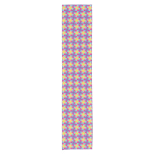 Abstract square vector mosaic short table runner