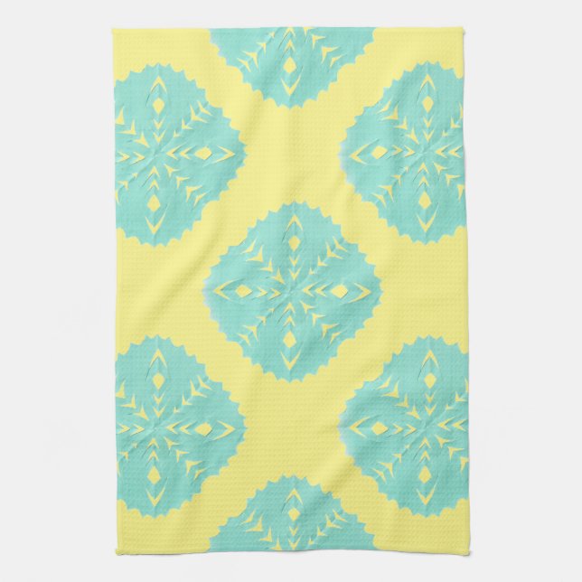 ABSTRACT SQUARE WYCINANKI BL KITCHEN TOWEL (Vertical)
