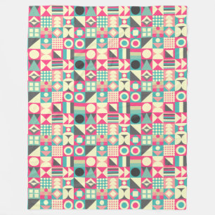 Abstract Squares 110419 Fleece Blanket