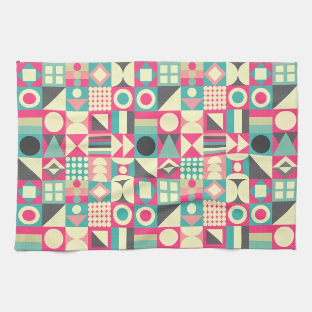 Abstract Squares 110419 Kitchen Towel (Horizontal)