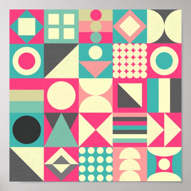 Abstract Squares 110419 Poster (Front)