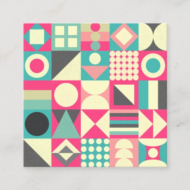 Abstract Squares 110419 Square Business Card (Front)